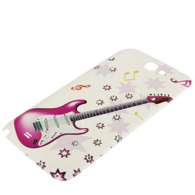 For Galaxy Note II / N7100 Illustration Style Diamond Plastic Material  Back Cover (Guitar Pattern)