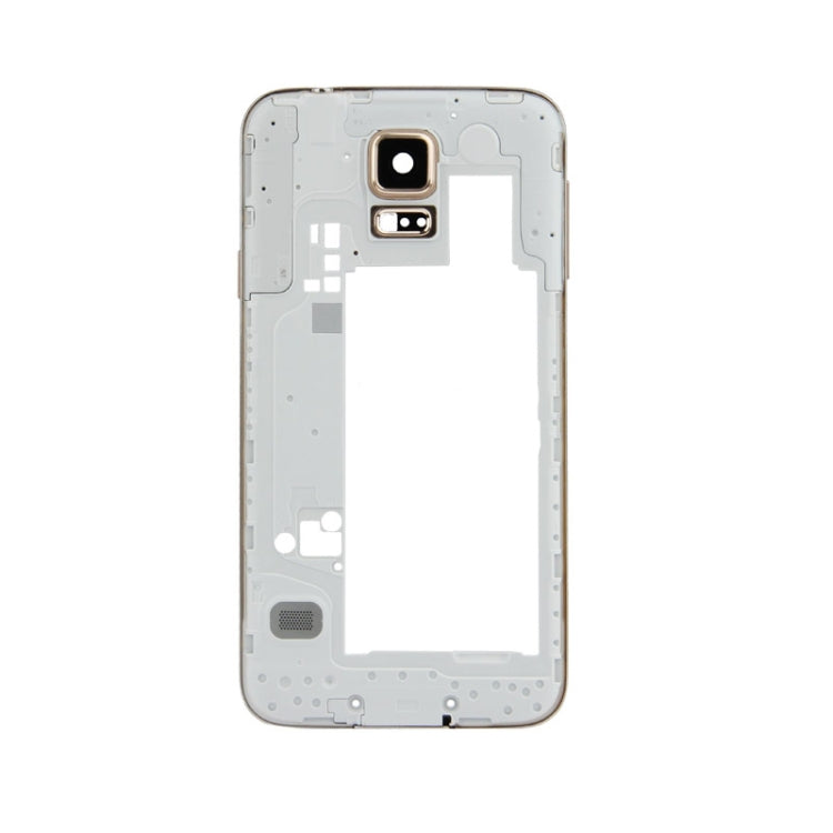 For Galaxy S5 / G900 Front Screen Outer Glass Lens + Full Housing High Quality Plating  Chassis