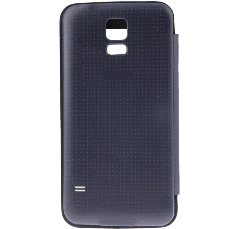 For Galaxy S5 / G900 Transparent Window Design Flip Leather Case  Back Cover with Call Display ID