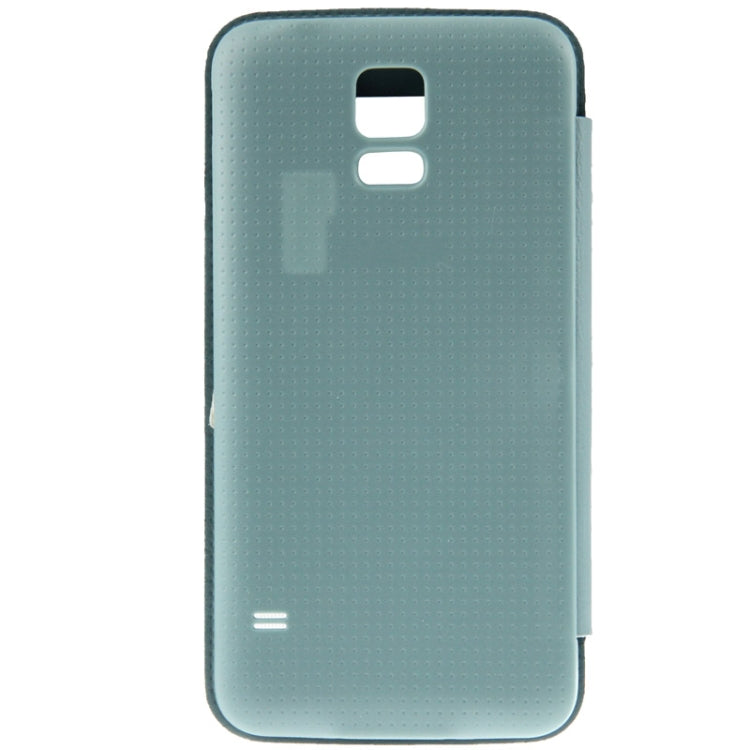 For Galaxy S5 / G900 Transparent Window Design Flip Leather Case  Back Cover with Call Display ID