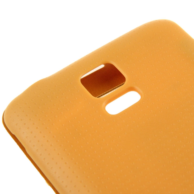 For Galaxy S5 / G900 Transparent Window Design Flip Leather Case  Back Cover with Call Display ID