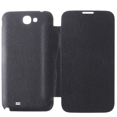 For Galaxy Note II / N7100 Litchi Texture Paste Skin  Battery Cover + Flip Leather Case