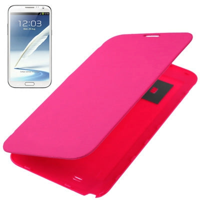 For Galaxy Note II / N7100 Original Style Pure Color  Battery Cover + Flip Leather Case