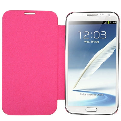 For Galaxy Note II / N7100 Original Style Pure Color  Battery Cover + Flip Leather Case