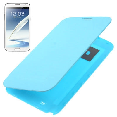 For Galaxy Note II / N7100 Original Style Pure Color  Battery Cover + Flip Leather Case