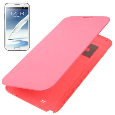 For Galaxy Note II / N7100 Original Style Pure Color  Battery Cover + Flip Leather Case