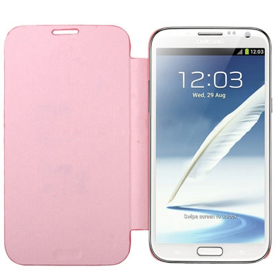 For Galaxy Note II / N7100 Original Style Pure Color  Battery Cover + Flip Leather Case