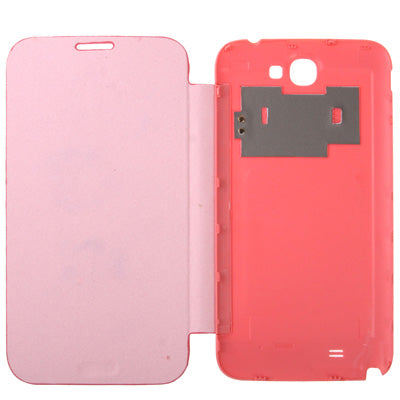 For Galaxy Note II / N7100 Original Style Pure Color  Battery Cover + Flip Leather Case