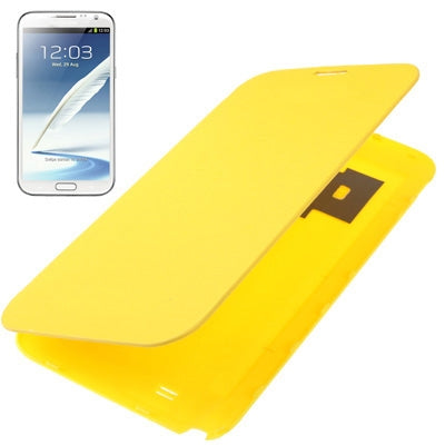 For Galaxy Note II / N7100 Original Style Pure Color  Battery Cover + Flip Leather Case