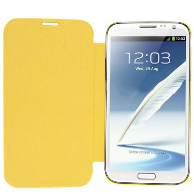 For Galaxy Note II / N7100 Original Style Pure Color  Battery Cover + Flip Leather Case