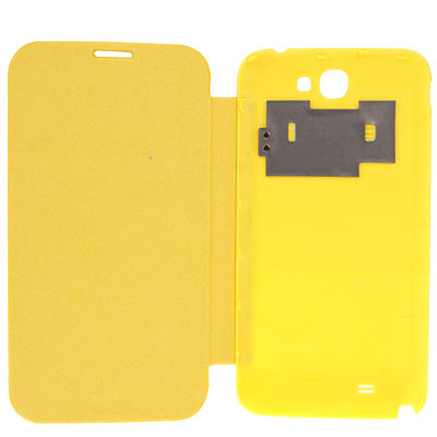 For Galaxy Note II / N7100 Original Style Pure Color  Battery Cover + Flip Leather Case