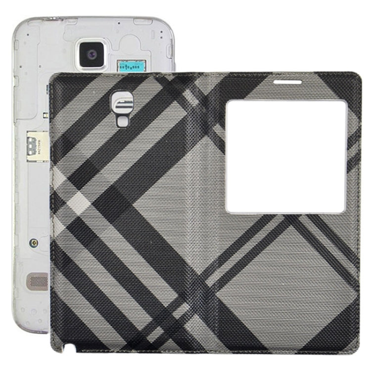 For Galaxy Note 3 Neo / N7505 Plaid Pattern Flip Leather Case + Plastic  Back Cover with Call Display ID