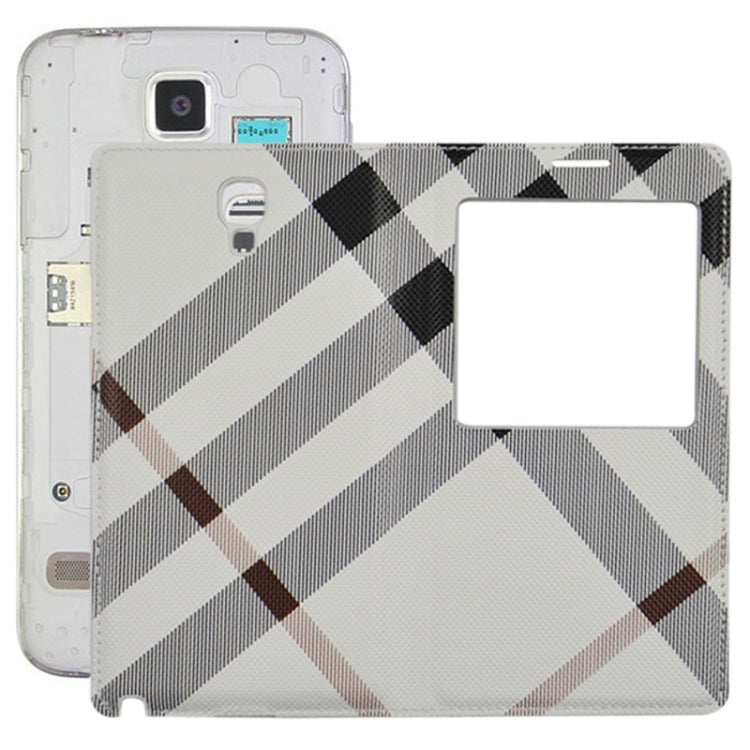 For Galaxy Note 3 Neo / N7505 Plaid Pattern Flip Leather Case + Plastic  Back Cover with Call Display ID