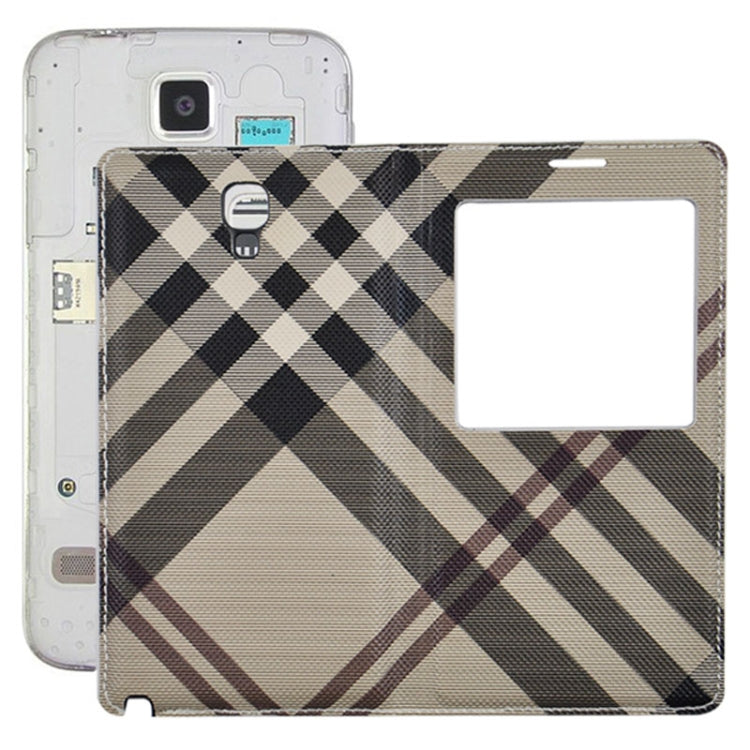 For Galaxy Note 3 Neo / N7505 Plaid Pattern Flip Leather Case + Plastic  Back Cover with Call Display ID