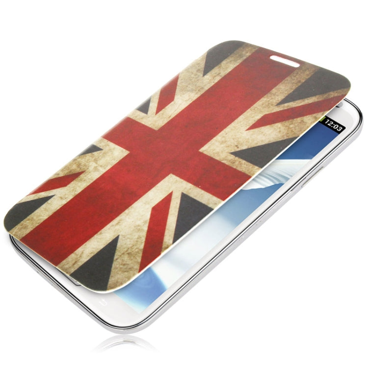 For Galaxy Note II / N7100 Retro British Flag Pattern  Back Cover with Flip Leather Case