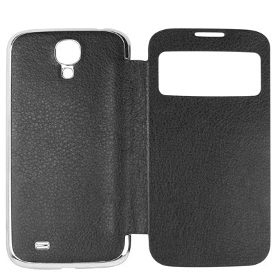 For Galaxy S IV / i9500 Litchi Texture Call Display Flip Leather Case with Sleep / Wake-up Function  Back Cover