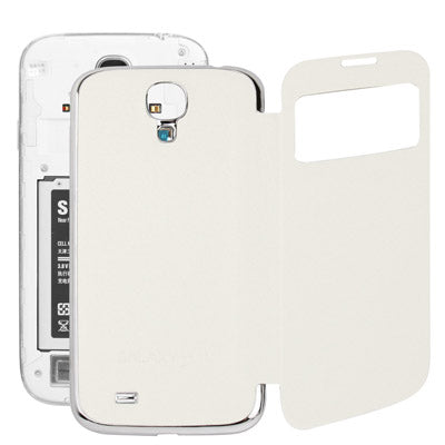 For Galaxy S IV / i9500 Litchi Texture Call Display Flip Leather Case with Sleep / Wake-up Function  Back Cover