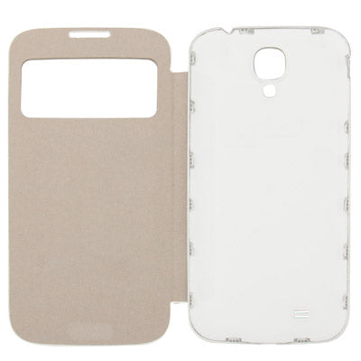 For Galaxy S IV / i9500 Litchi Texture Call Display Flip Leather Case with Sleep / Wake-up Function  Back Cover