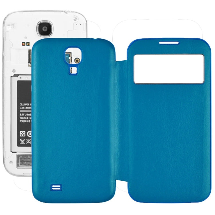 For Galaxy S IV / i9500 Crazy Horse Texture Flip Leather Case + Plastic  Back Cover with Call Display ID