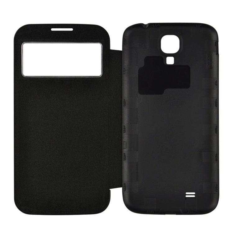 For Galaxy S IV / i9500 Crazy Horse Texture Flip Leather Case + Plastic  Back Cover with Call Display ID