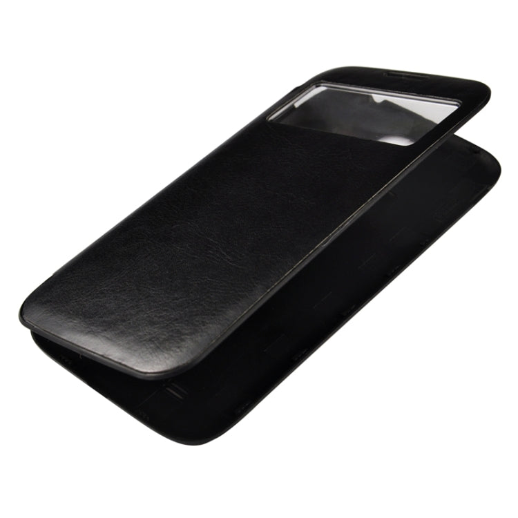 For Galaxy S IV / i9500 Crazy Horse Texture Flip Leather Case + Plastic  Back Cover with Call Display ID