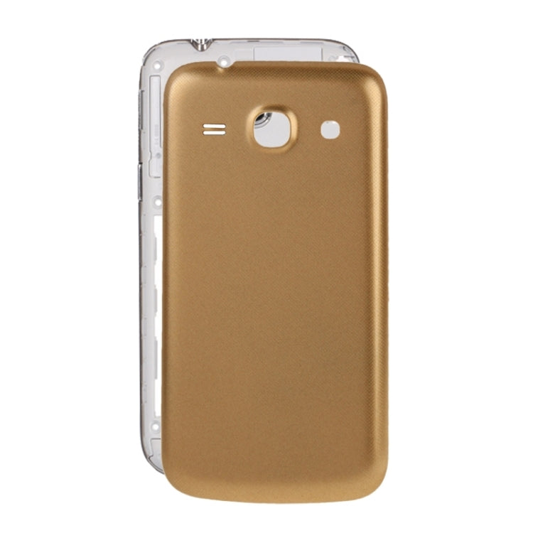 For Galaxy Core Plus / G350 Plaid Texture Back Housing Cover  (Gold)