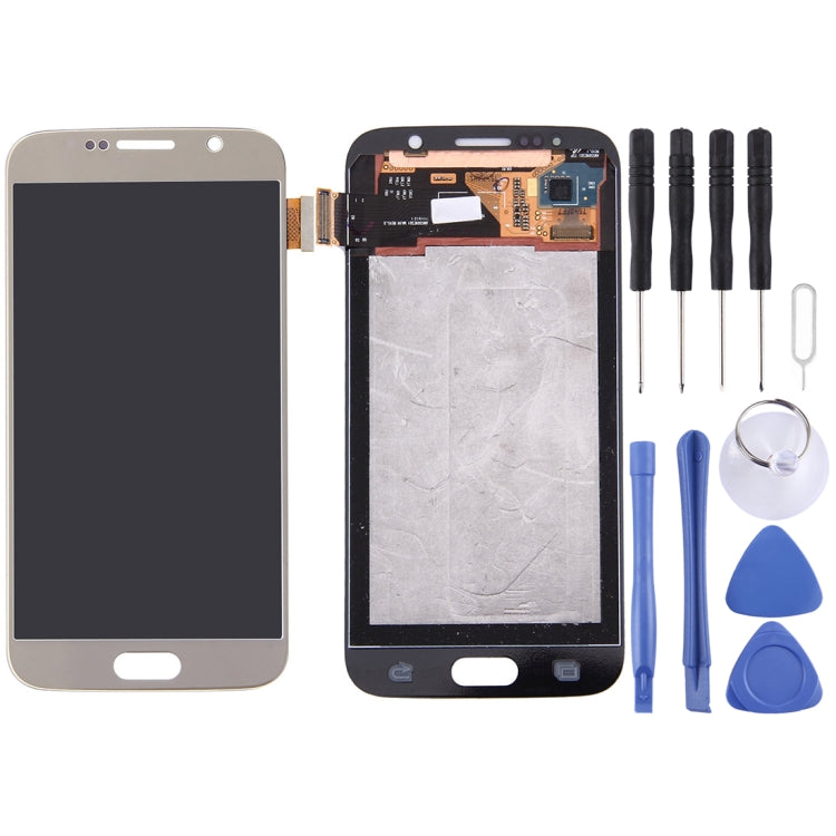 Original LCD Screen and Digitizer Full Assembly for Galaxy S6 / G9200, G920F, G920FD, G920FQ, G920, G920A, G920T, G920S, G920K, G9208, G9208/SS, G9209(Gold)