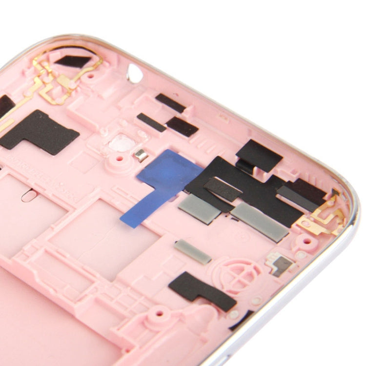 For Galaxy Note II / N7100 Original Full Housing Chassis with Back Cover + Volume Button (Pink)