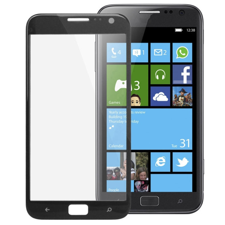 For Samsung ATIV S / i8750  Front Screen Outer Glass Lens (Black)