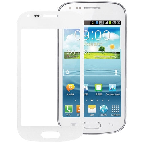 For Galaxy S Duos / S7562 Original Front Screen Outer Glass Lens (White)