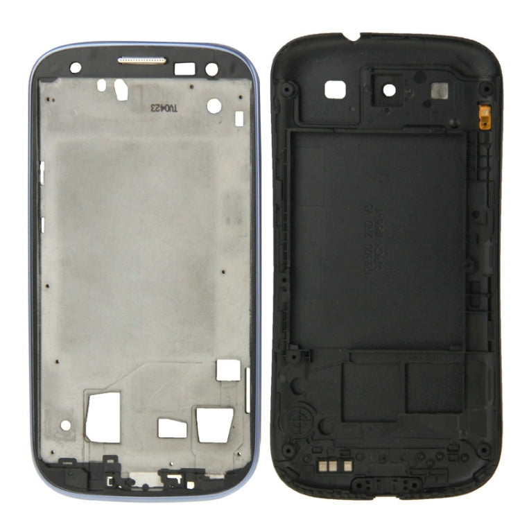 For Galaxy S III / i747 Full Housing LCD Frame Bezel Plate  + Back Cover (Blue)