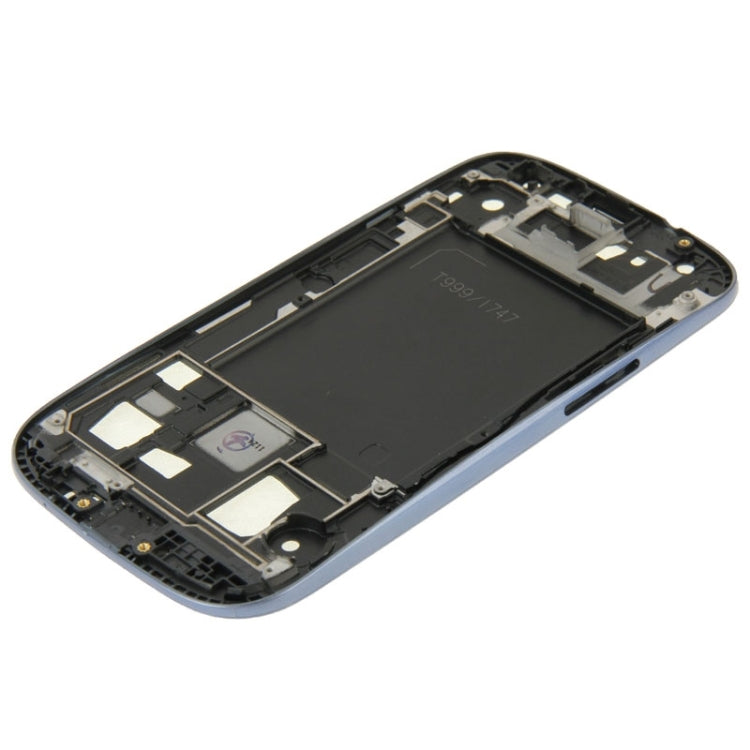 For Galaxy S III / i747 Full Housing LCD Frame Bezel Plate  + Back Cover (Blue)