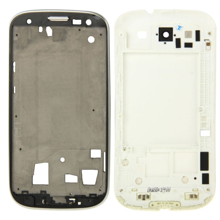 For Galaxy SIII CDMA / i535 / R530 Full Housing LCD Frame Bezel Plate  + Back Cover (White)