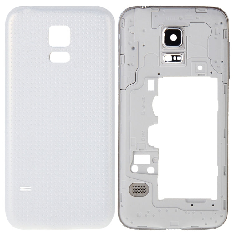 For Galaxy S5 mini / G800 Full Housing Cover (Middle Frame Bezel Back Plate Housing Camera Lens Panel + Battery Back Cover )