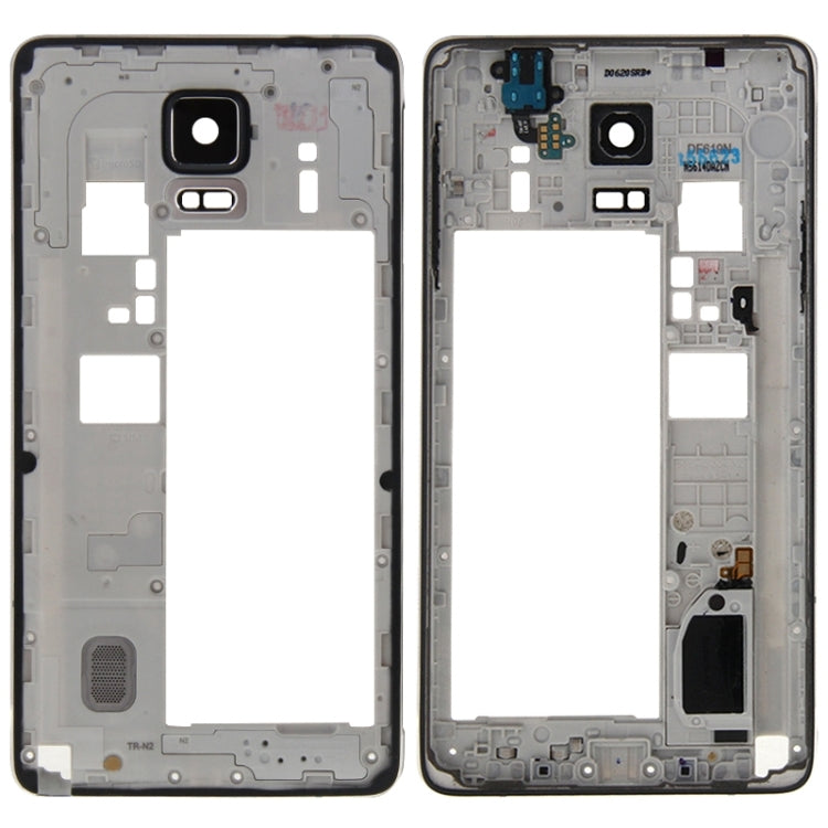 For Galaxy Note 4 / N910V Middle Frame Bezel Back Plate Housing Camera Lens Panel with Speaker Ringer Buzzer and Earphone Hole