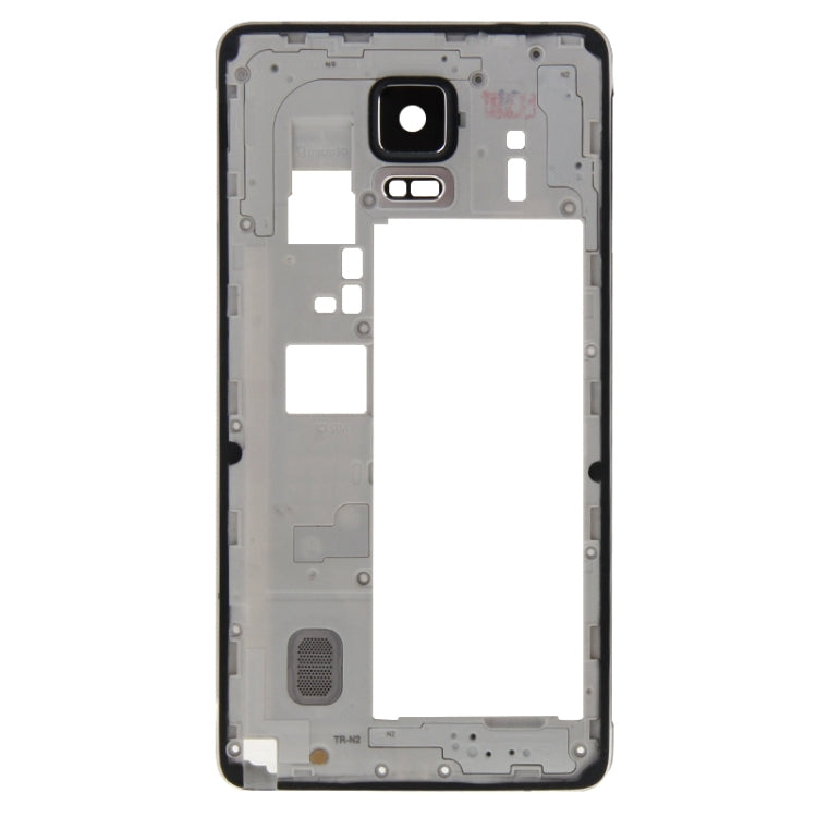 For Galaxy Note 4 / N910V Middle Frame Bezel Back Plate Housing Camera Lens Panel with Speaker Ringer Buzzer and Earphone Hole