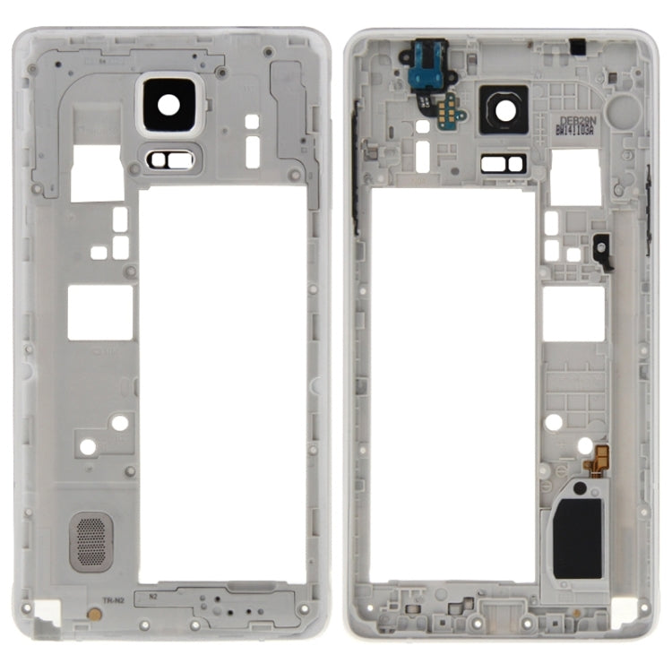 For Galaxy Note 4 / N910V Middle Frame Bezel Back Plate Housing Camera Lens Panel with Speaker Ringer Buzzer and Earphone Hole