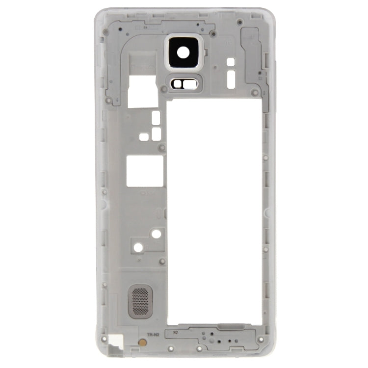 For Galaxy Note 4 / N910V Middle Frame Bezel Back Plate Housing Camera Lens Panel with Speaker Ringer Buzzer and Earphone Hole