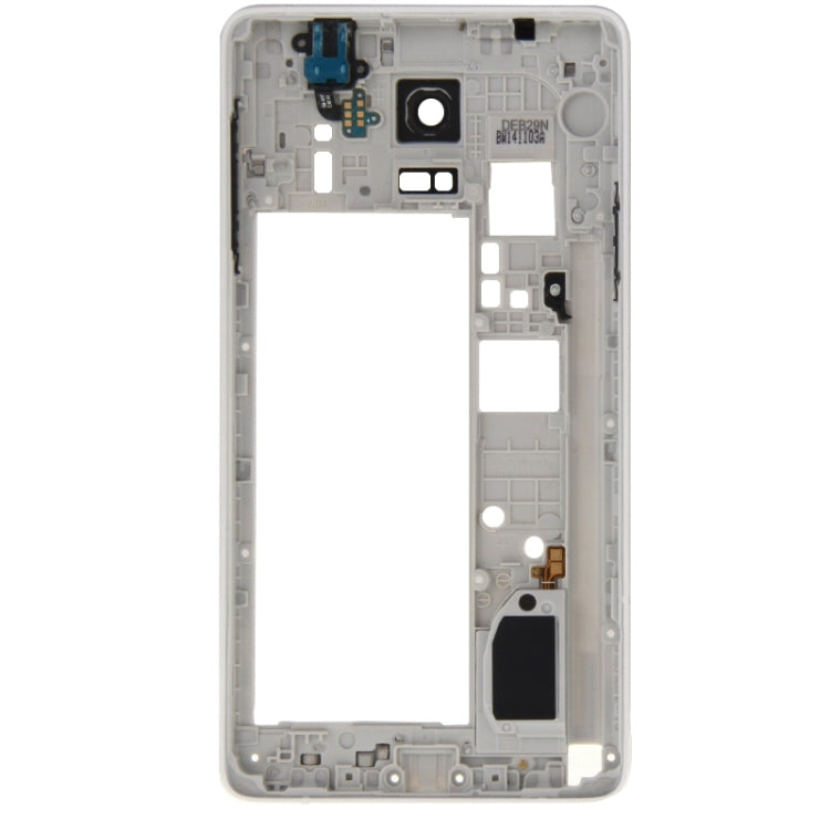 For Galaxy Note 4 / N910V Middle Frame Bezel Back Plate Housing Camera Lens Panel with Speaker Ringer Buzzer and Earphone Hole