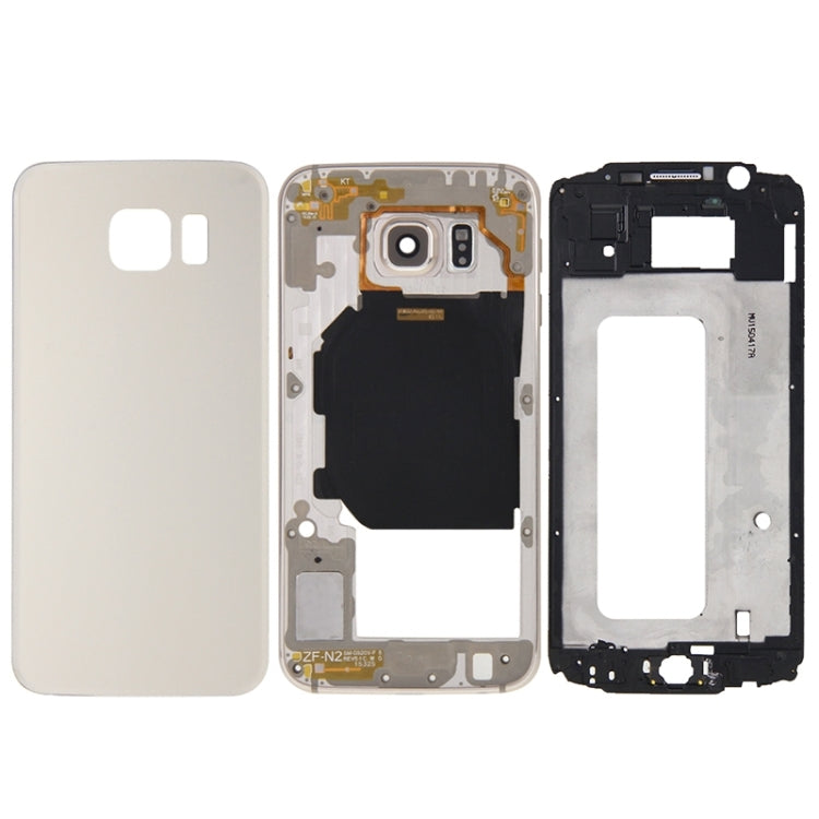 For Galaxy S6 / G920F Full Housing Cover (Front Housing LCD Frame Bezel Plate + Back Plate Housing Camera Lens Panel + Battery Back Cover )