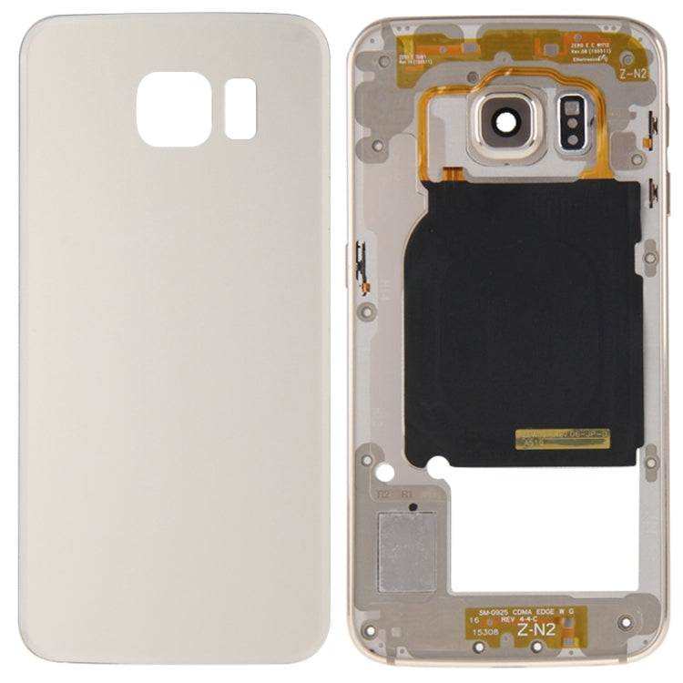 For Galaxy S6 Edge / G925 Full Housing Cover (Back Plate Housing Camera Lens Panel + Battery Back Cover )