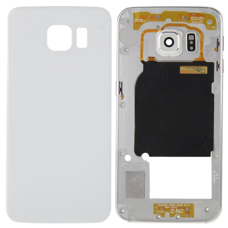 For Galaxy S6 Edge / G925 Full Housing Cover (Back Plate Housing Camera Lens Panel + Battery Back Cover )