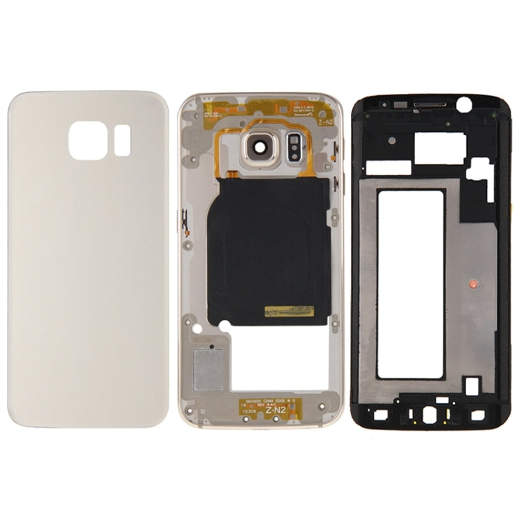 For Galaxy S6 Edge / G925 Full Housing Cover (Front Housing LCD Frame Bezel Plate + Back Plate Housing Camera Lens Panel + Battery Back Cover )