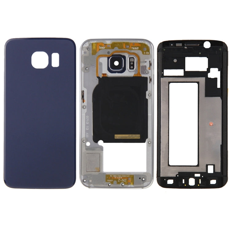 For Galaxy S6 Edge / G925 Full Housing Cover (Front Housing LCD Frame Bezel Plate + Back Plate Housing Camera Lens Panel + Battery Back Cover )