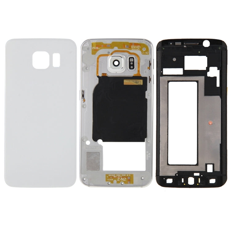 For Galaxy S6 Edge / G925 Full Housing Cover (Front Housing LCD Frame Bezel Plate + Back Plate Housing Camera Lens Panel + Battery Back Cover )