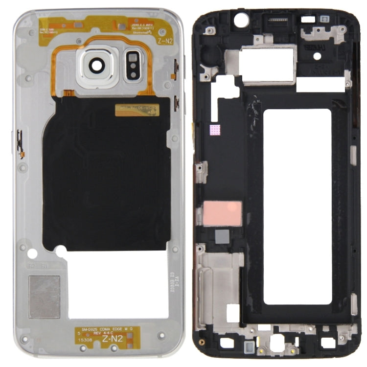 For Galaxy S6 Edge / G925 Full Housing Cover (Front Housing LCD Frame Bezel Plate + Back Plate Housing Camera Lens Panel )