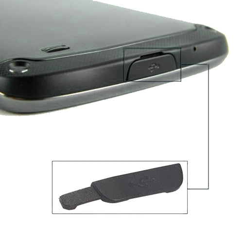 For Galaxy S4 Active / i9295 USB Data Charging Port Flap Cover Dustproof Block(Black)