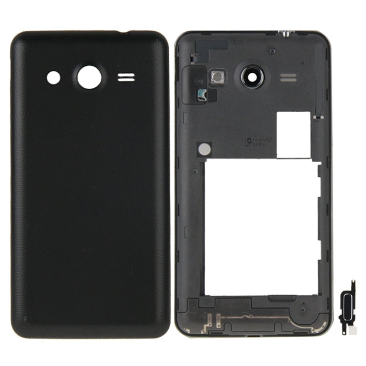 For Galaxy Core 2 / G355 Full Housing Cover (Middle Frame Bezel + Battery Back Cover) + Home Button