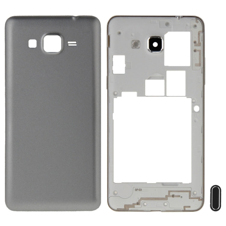 For Galaxy Grand Prime / G530 Dual SIM Card Version Full Housing Cover (Middle Frame Bezel + Battery Back Cover) + Home Button