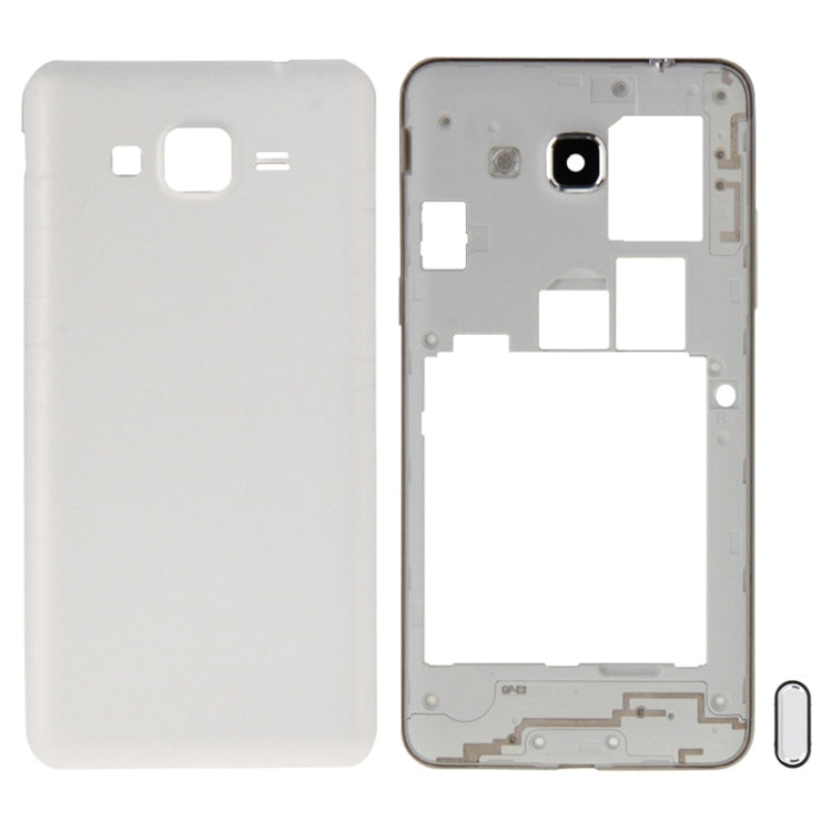 For Galaxy Grand Prime / G530 Dual SIM Card Version Full Housing Cover (Middle Frame Bezel + Battery Back Cover) + Home Button